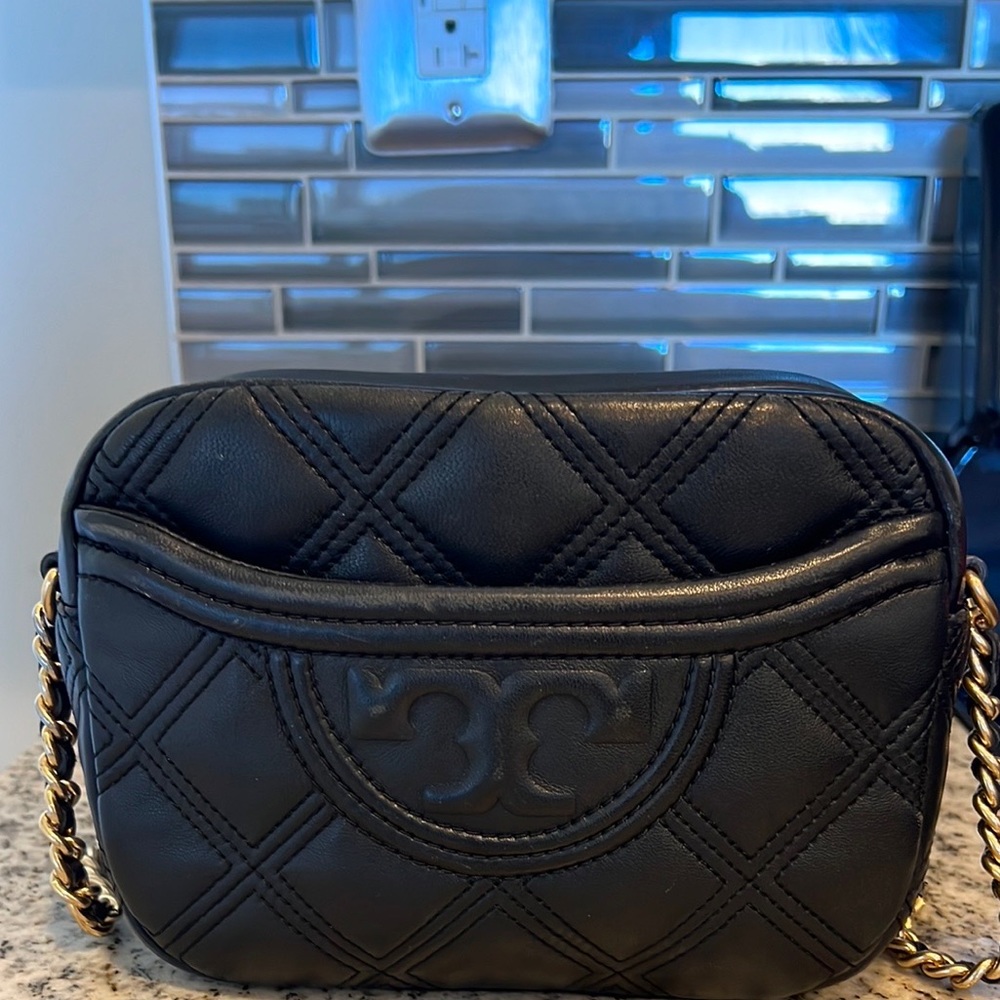 Tory Burch Quilted Camera Crossbody Bag